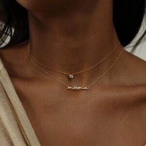 Mama gold plated necklace